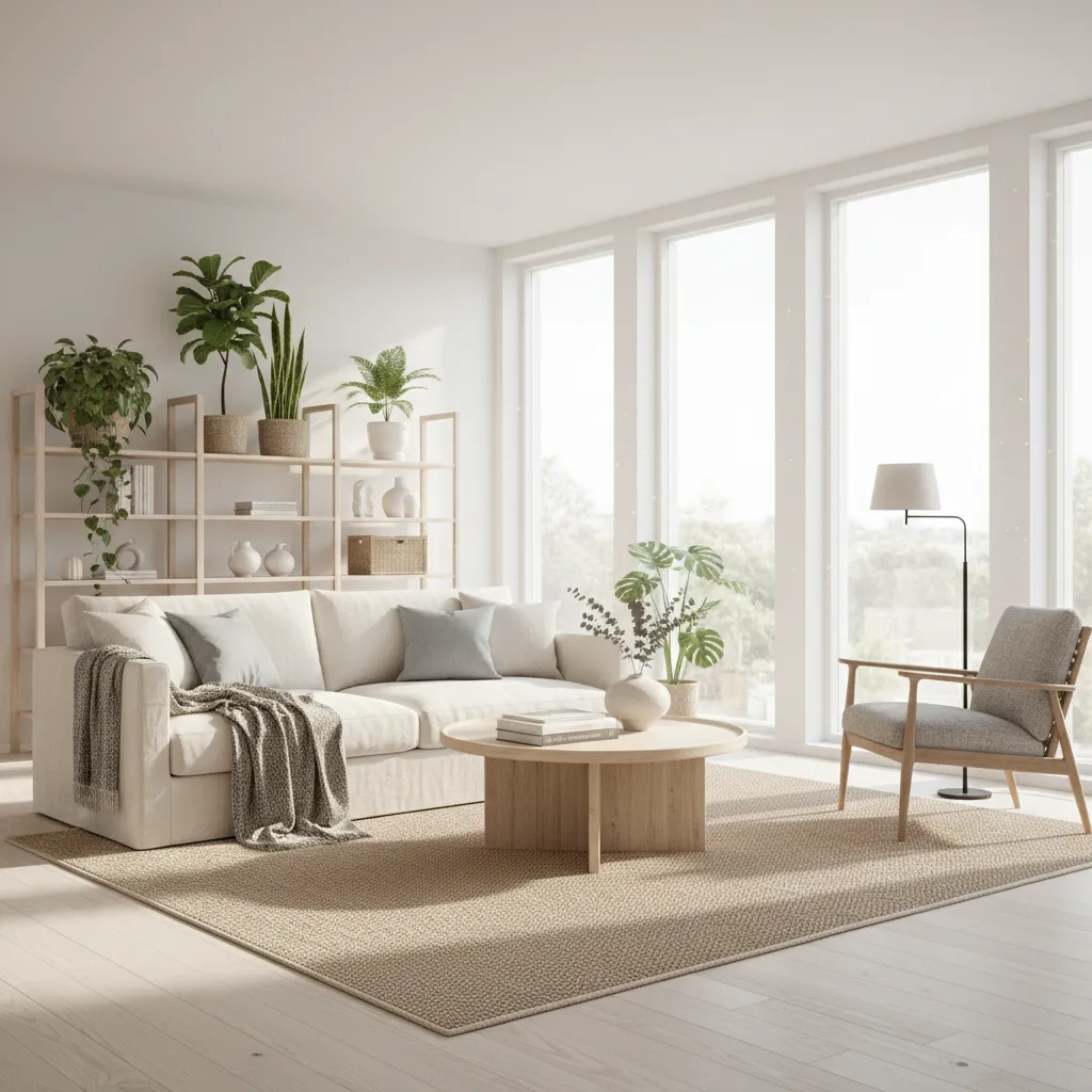 Sala con grandes ventanas y abundante luz natural