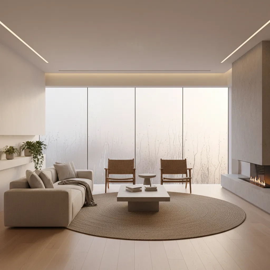 Living room with condensation and humidity discomfort caused by oversized AC