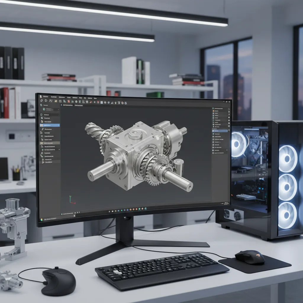 Detailed CAD style 3D model used in industrial engineering design