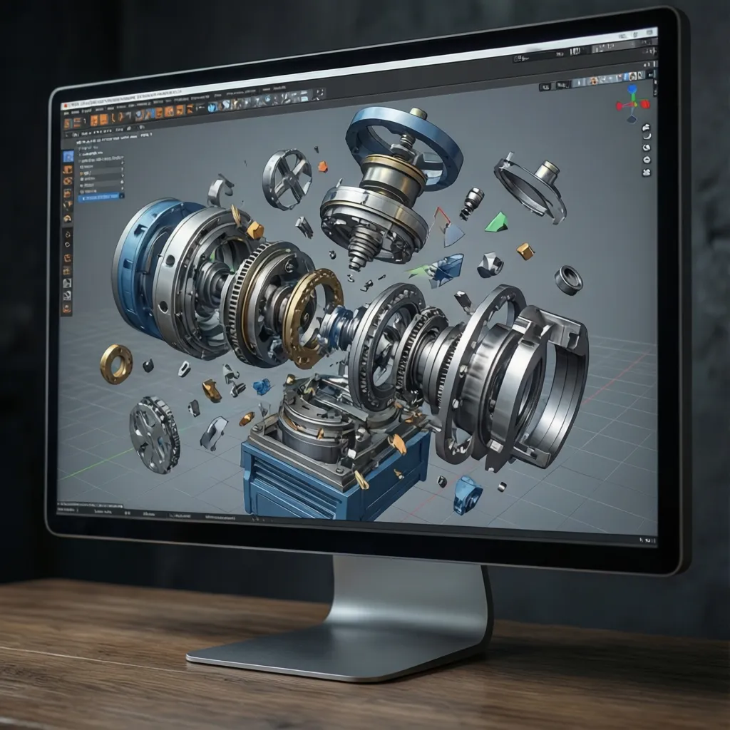 Interactive 3D model of industrial machinery displayed on a manufacturing website