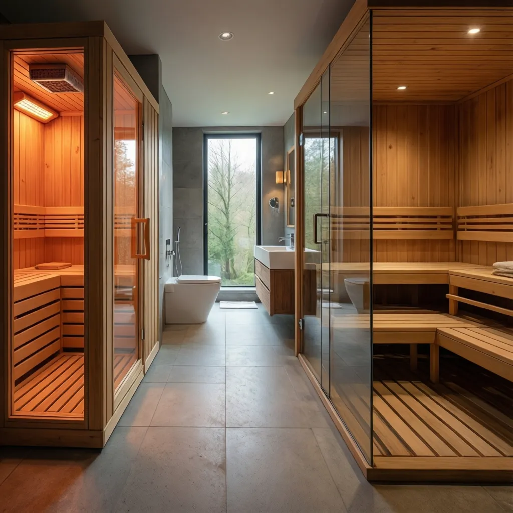 Infrared Sauna vs Traditional Sauna in Bathroom Design