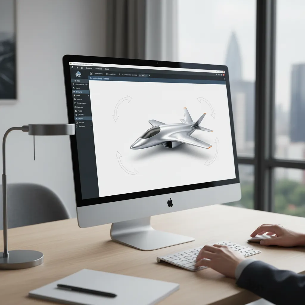 PowerPoint slide with a 3D object being inserted and rotated