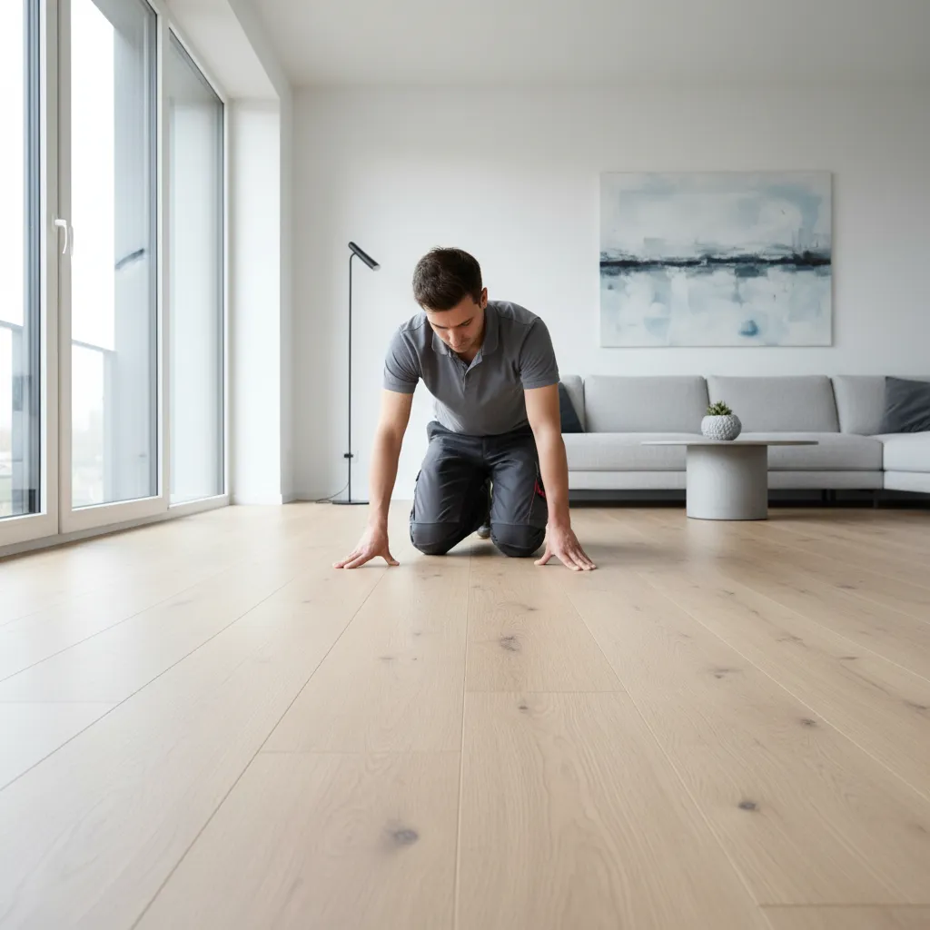 Checking laminate flooring stability before installing vinyl planks