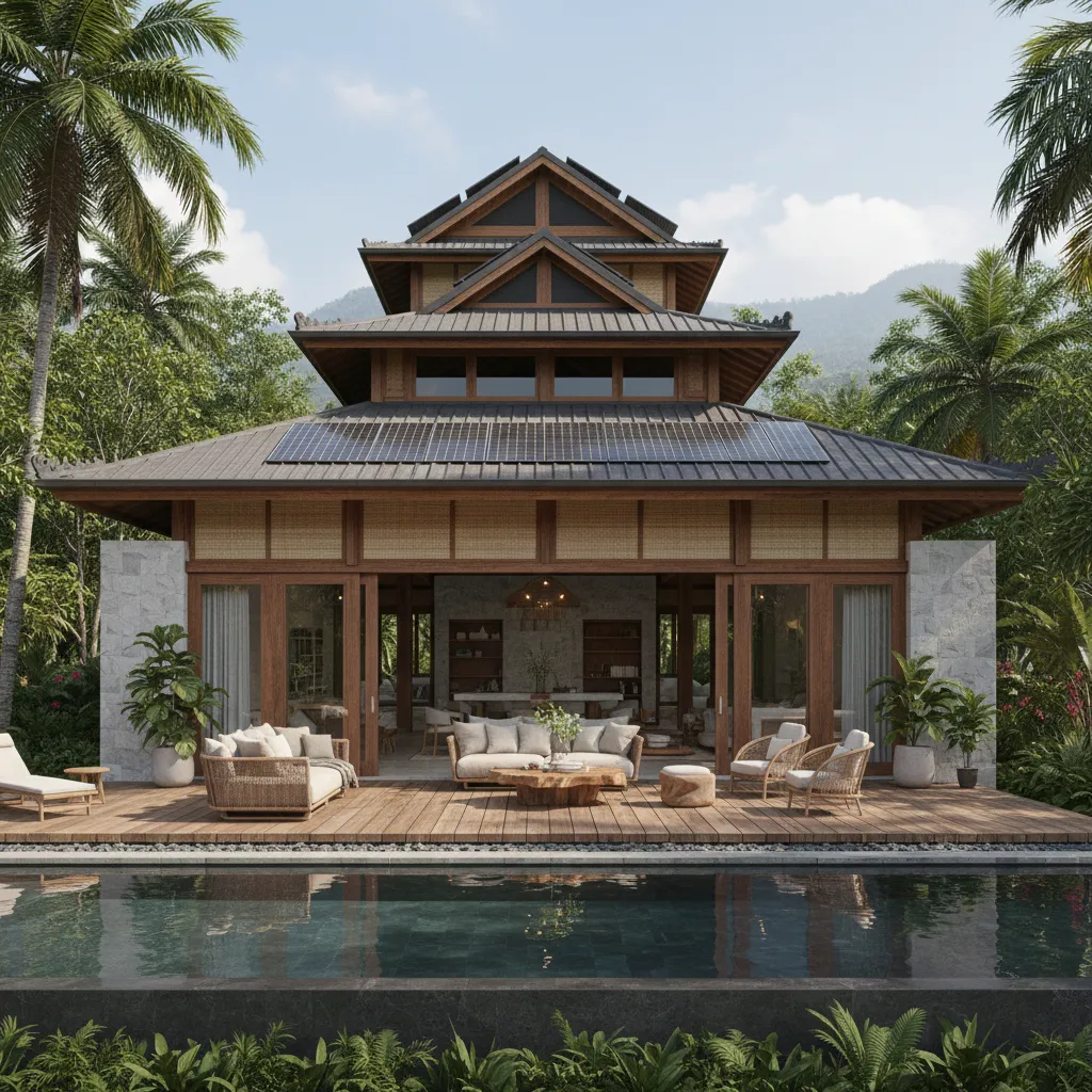 Desain rumah modern yang terinspirasi dari rumah tradisional