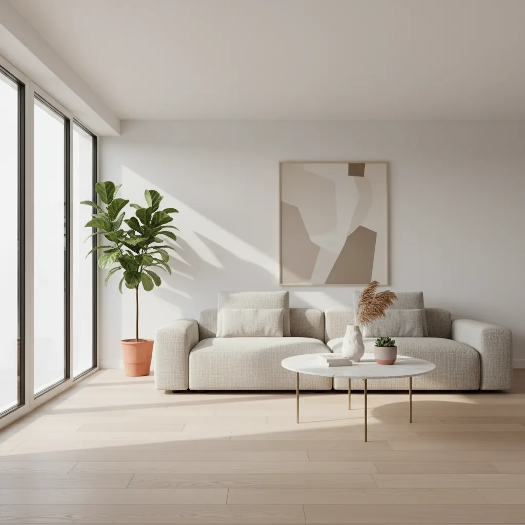 Comparison of Instagram styled living room versus realistic home layout