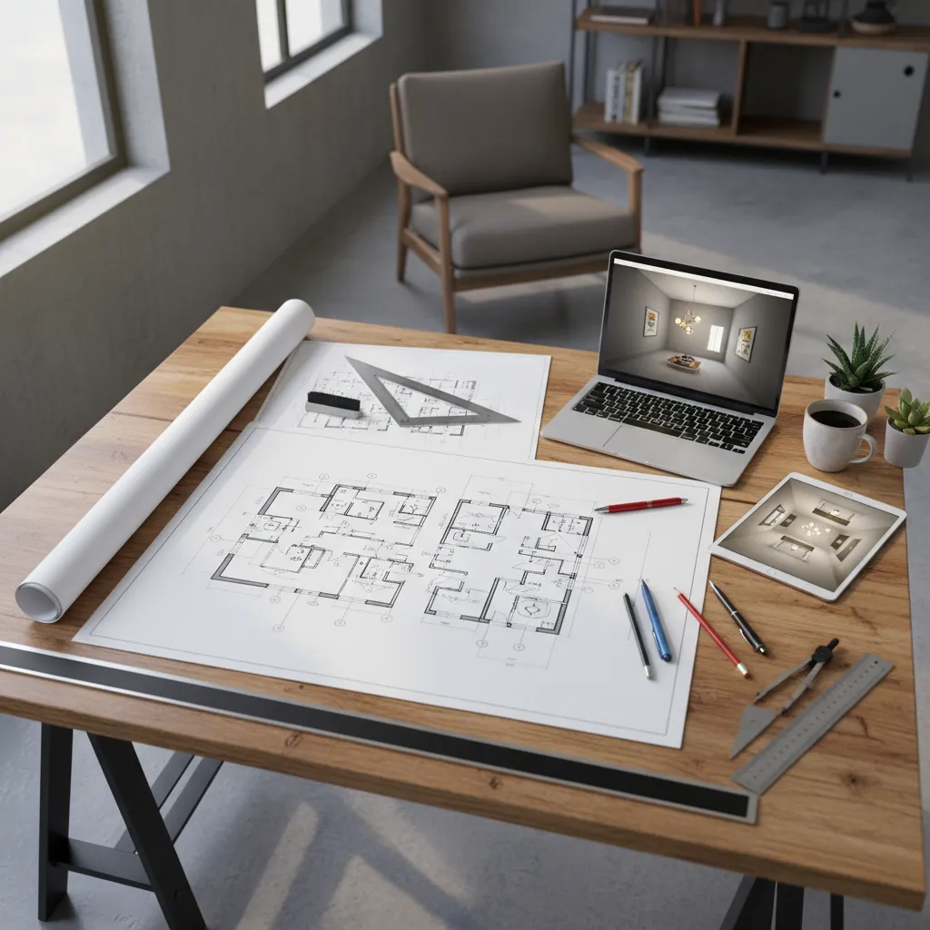 Plano técnico de instalaciones eléctricas en vivienda