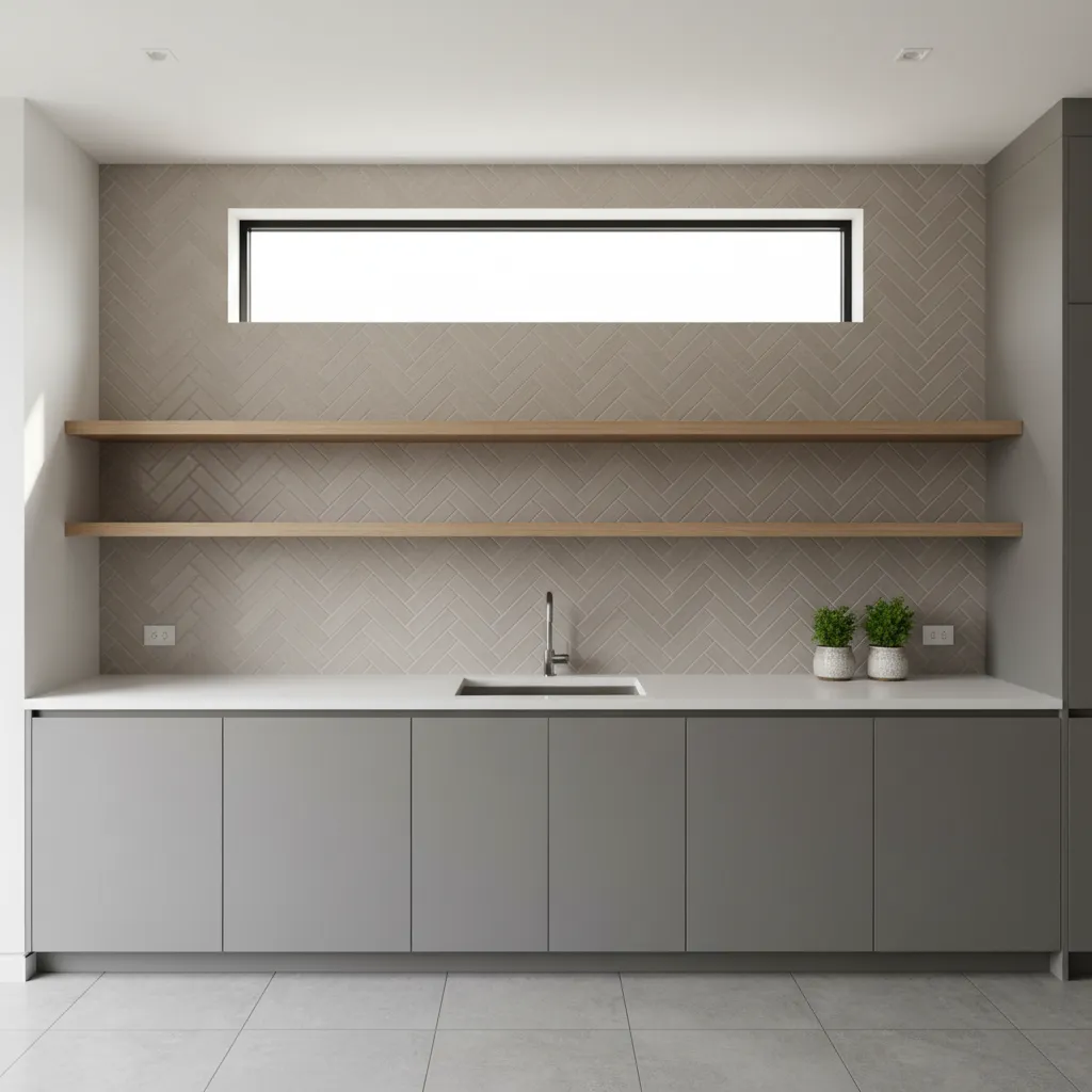 How to Install Floating Shelves on a Tiled or Stone Backsplash Wall