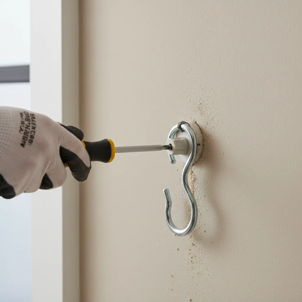 Installing heavy duty wall anchors for large picture frames