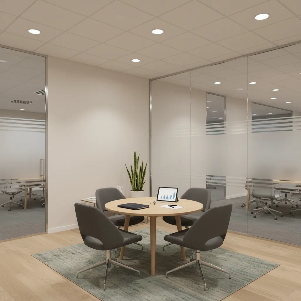 Private consultation room inside an insurance agency office