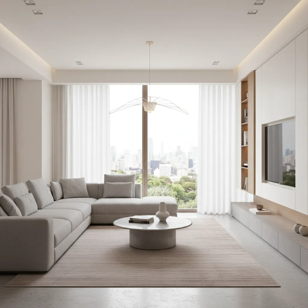3D rendered living room created in home design software