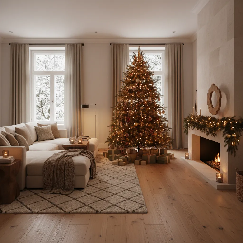 Interior de casas decoradas de Navidad: ideas reales