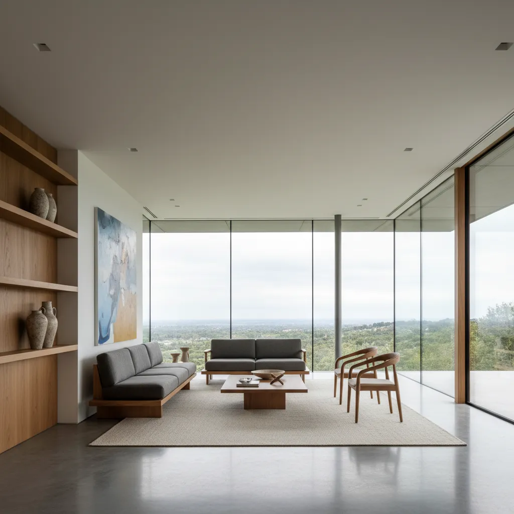 Diseños de arquitectura con suelos de hormigón en interiores