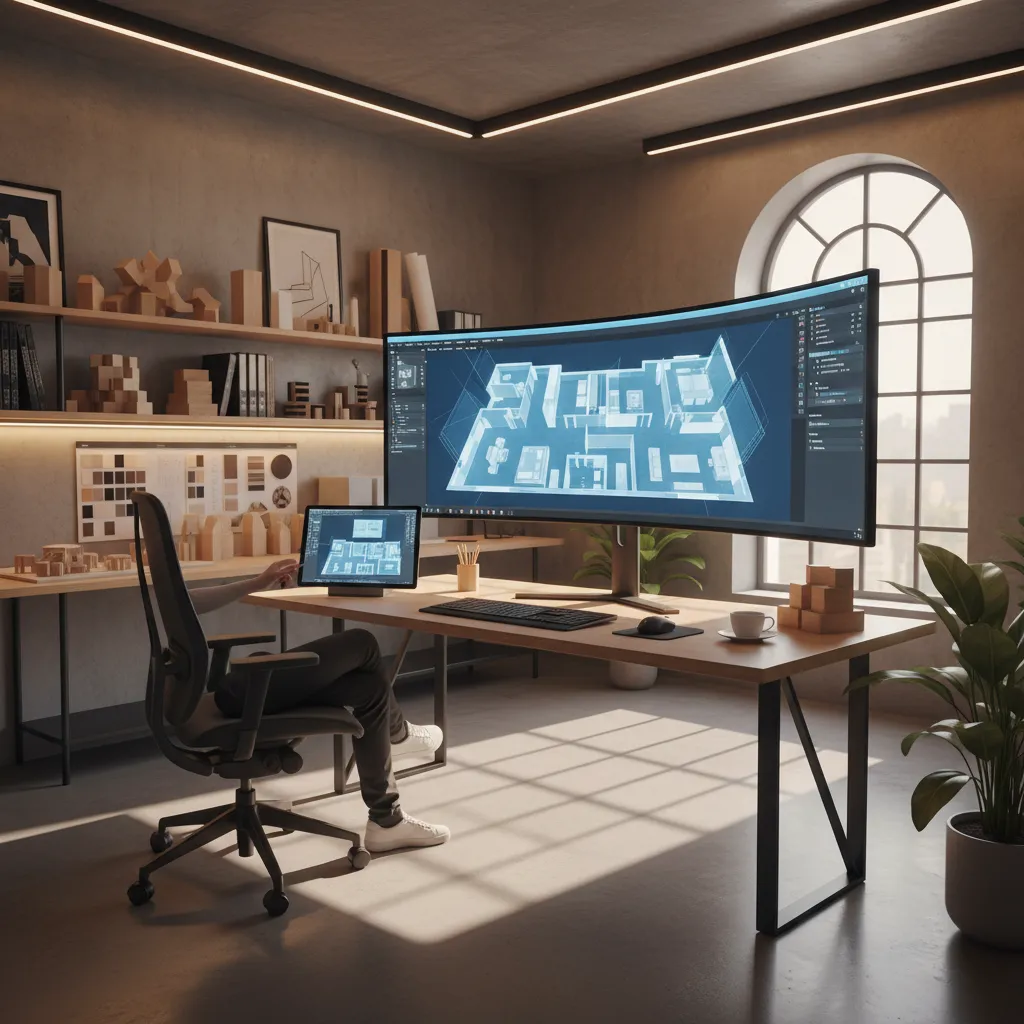 Visualización 3D de planificación de un espacio interior