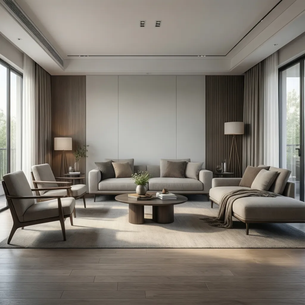 Photorealistic 3D interior render used in design planning and cost estimation
