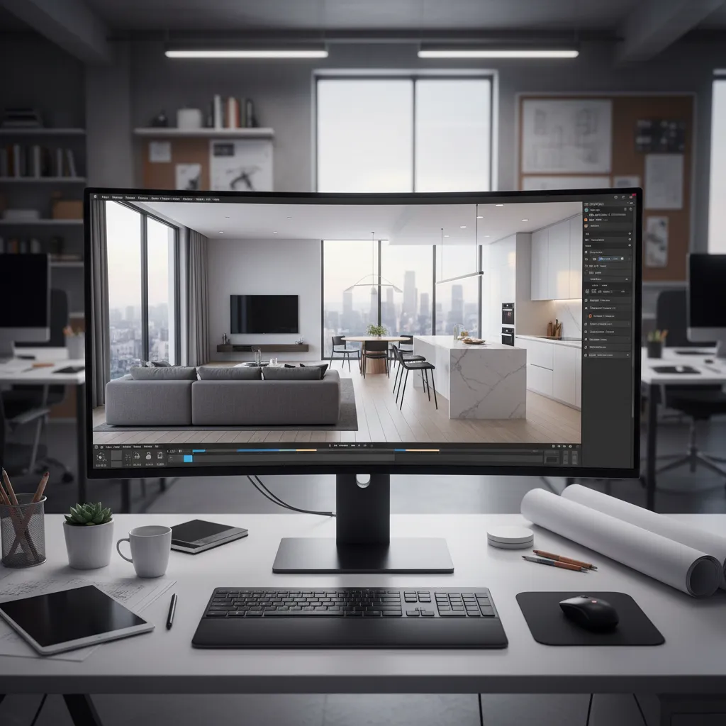 Visualización 3D de un proyecto de interiorismo