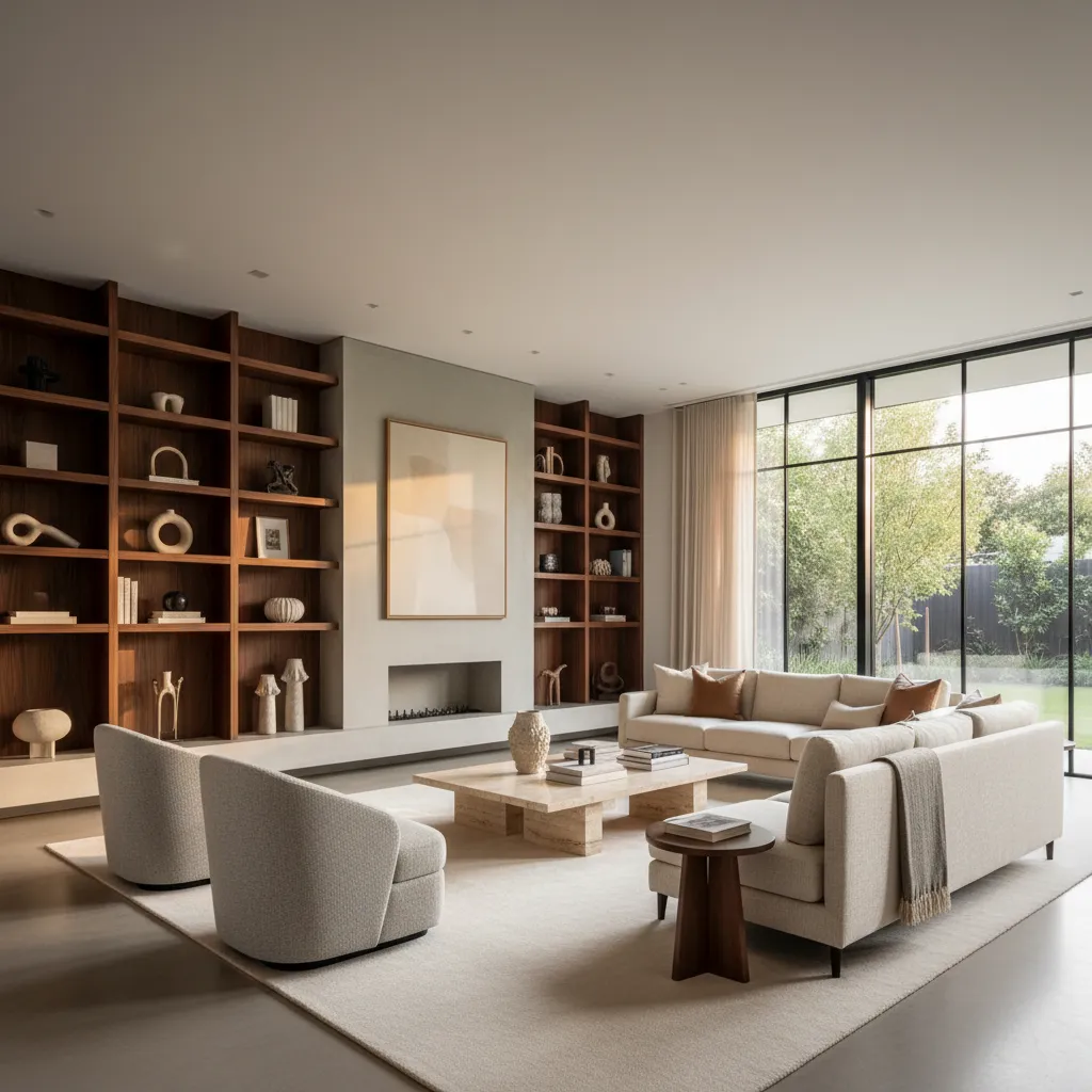 Espacio interior contemporáneo típico de proyectos presentados a concursos