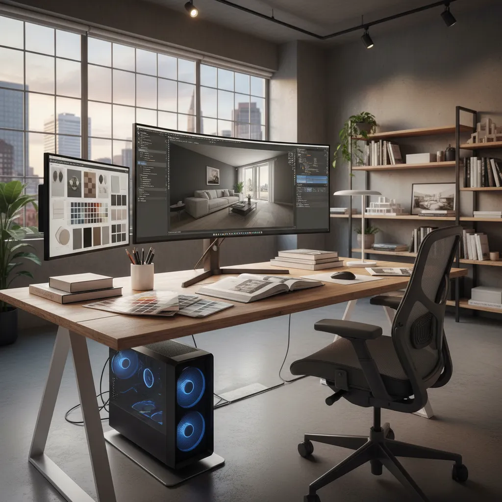 Equipo y herramientas utilizadas por diseñadores de interiores