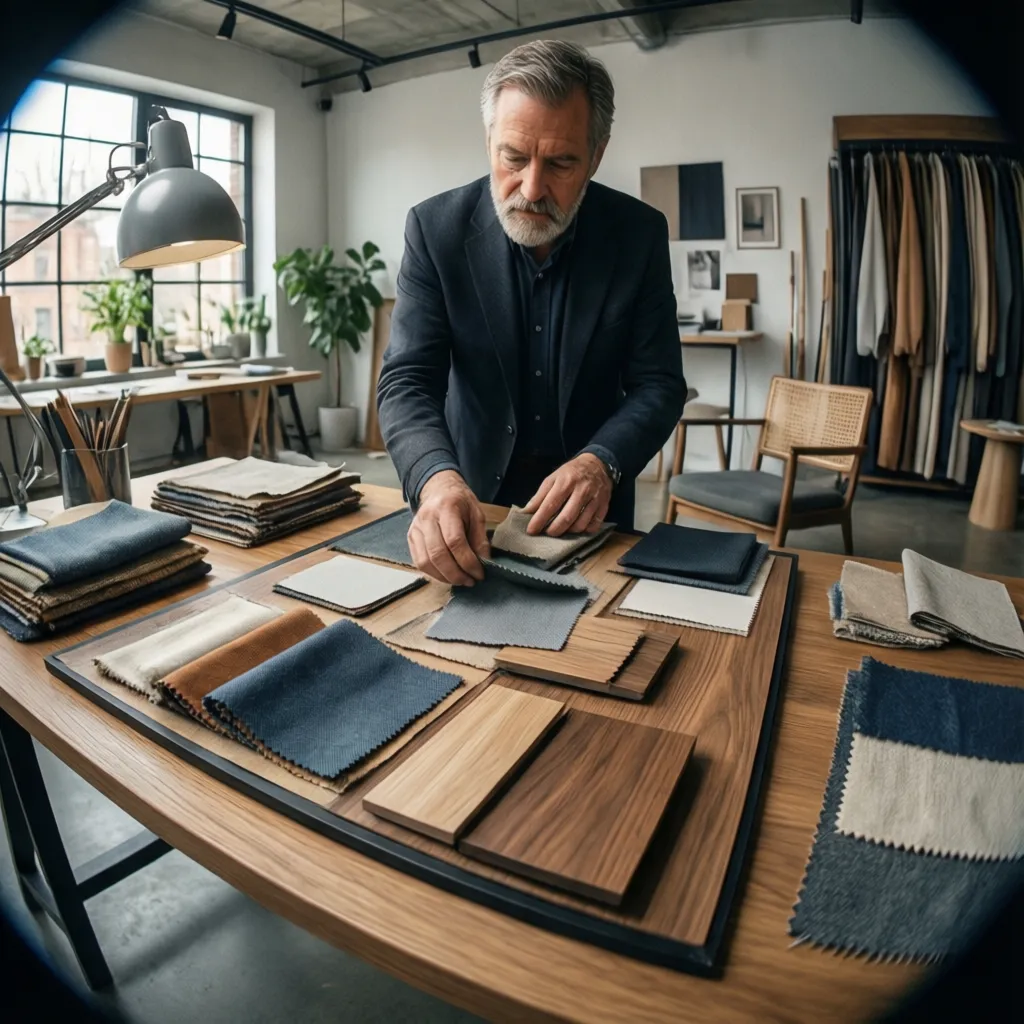 Proceso de selección de materiales y mobiliario en diseño de interiores