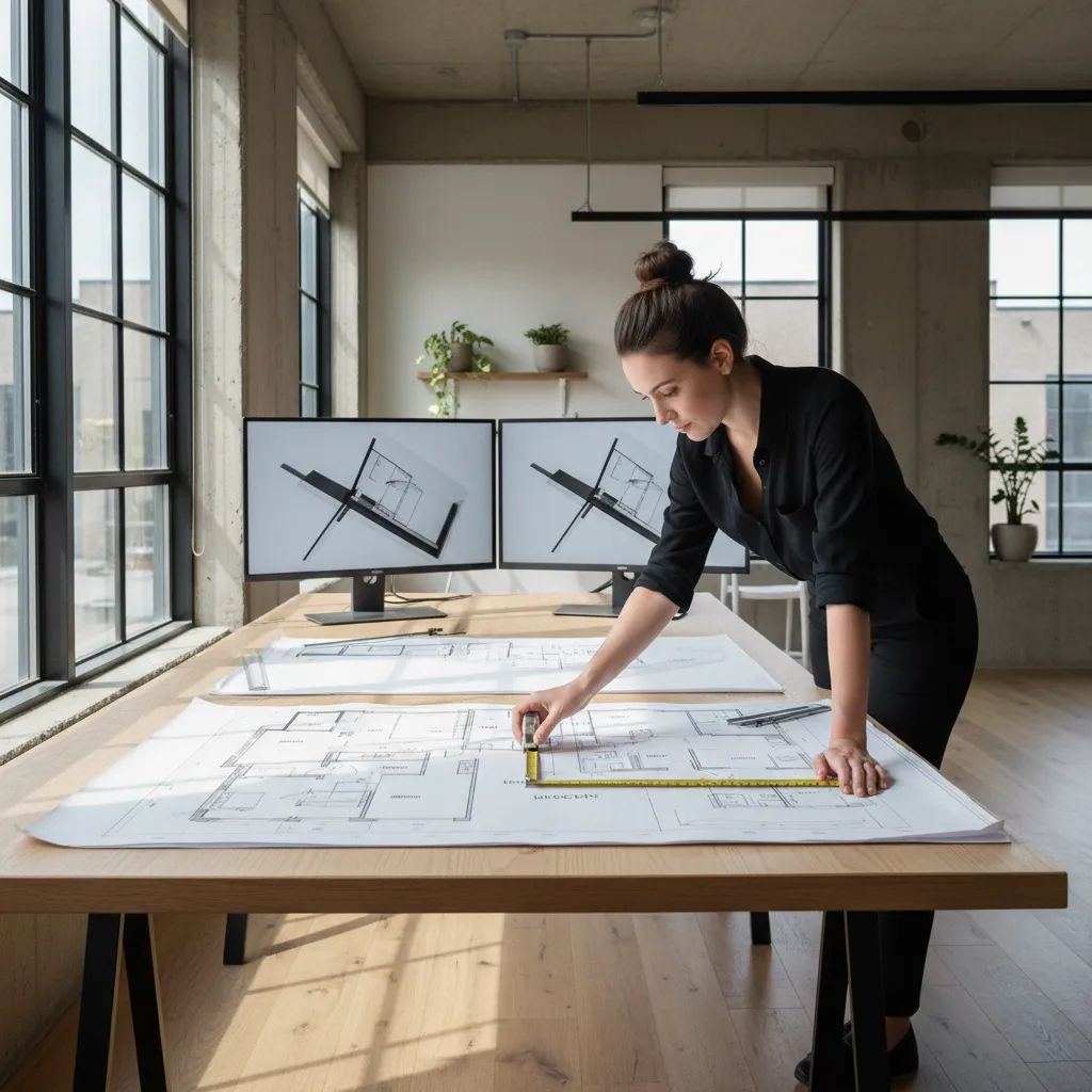 Plano de distribución de un apartamento con medidas y zonas funcionales