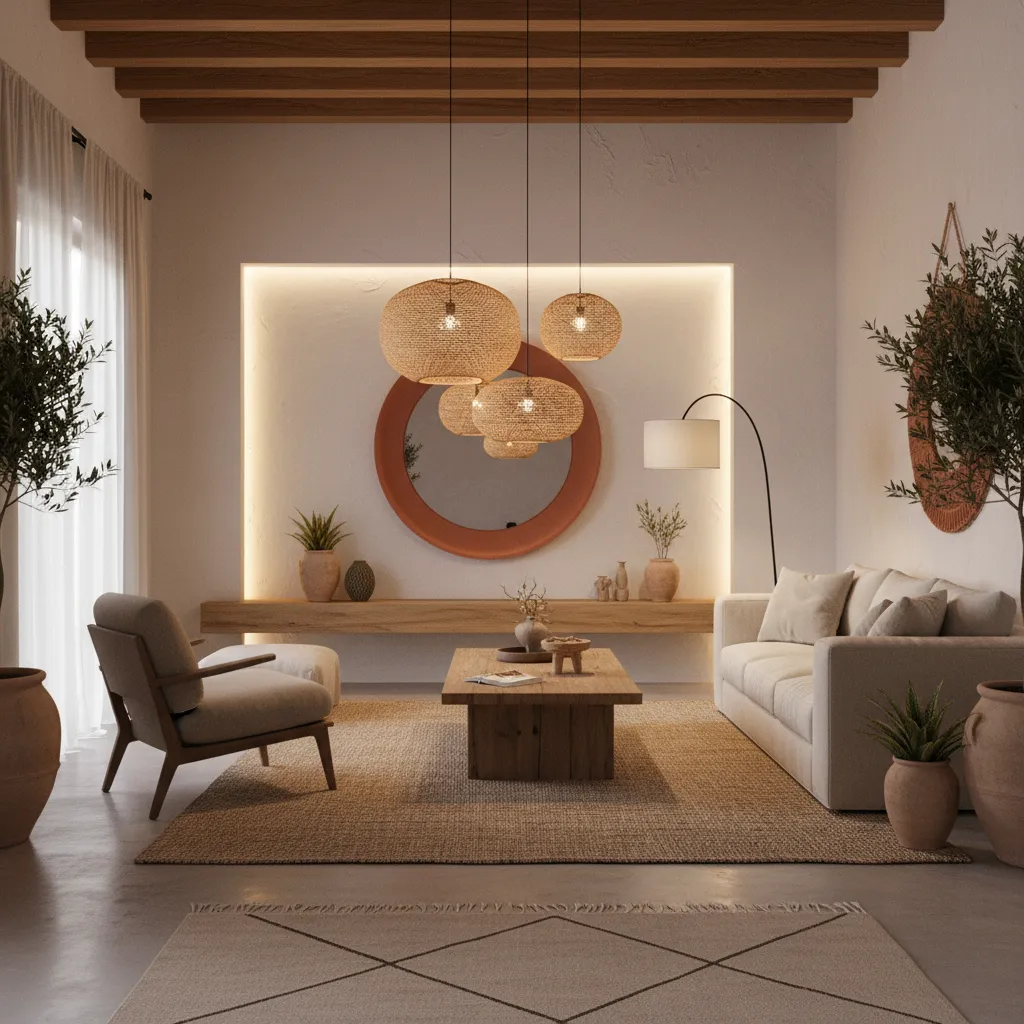 Ejemplo de iluminación correcta en salón moderno