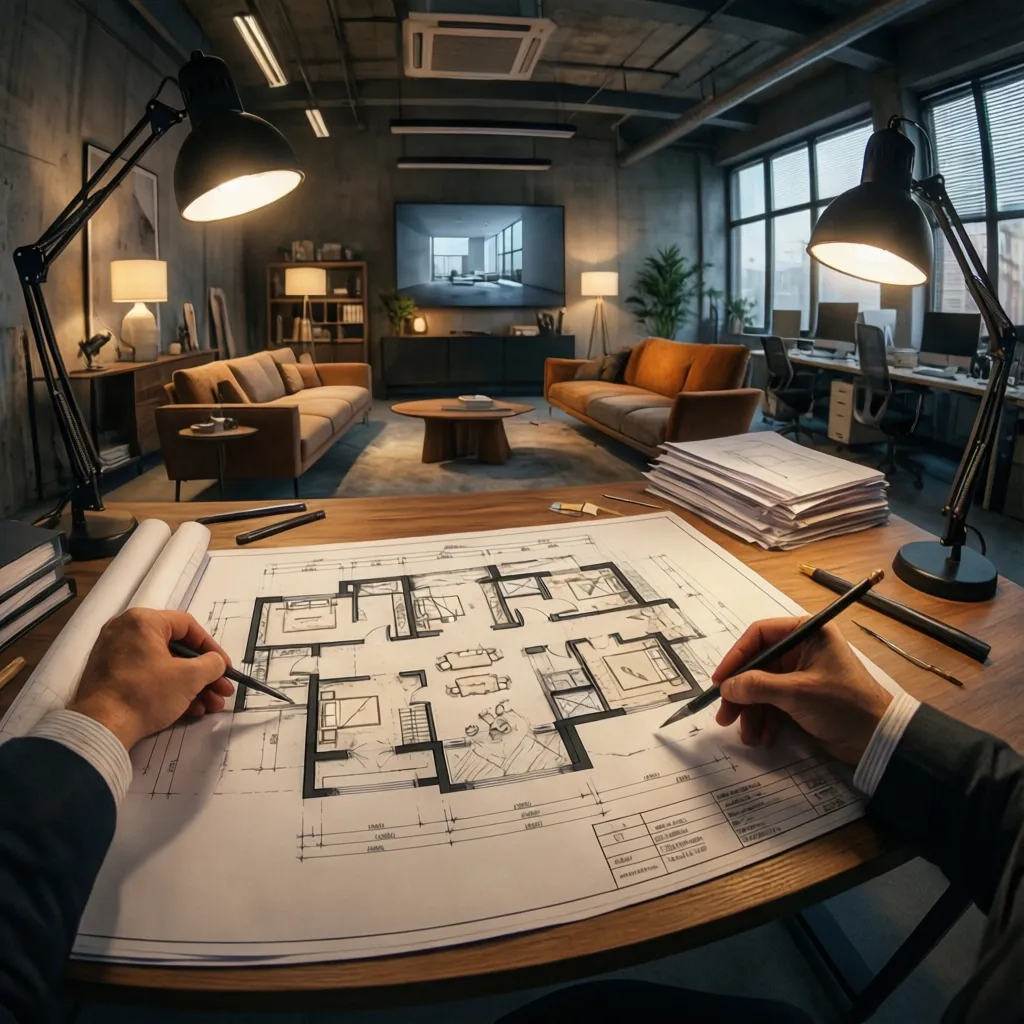Planificación de iluminación en un proyecto de interiorismo