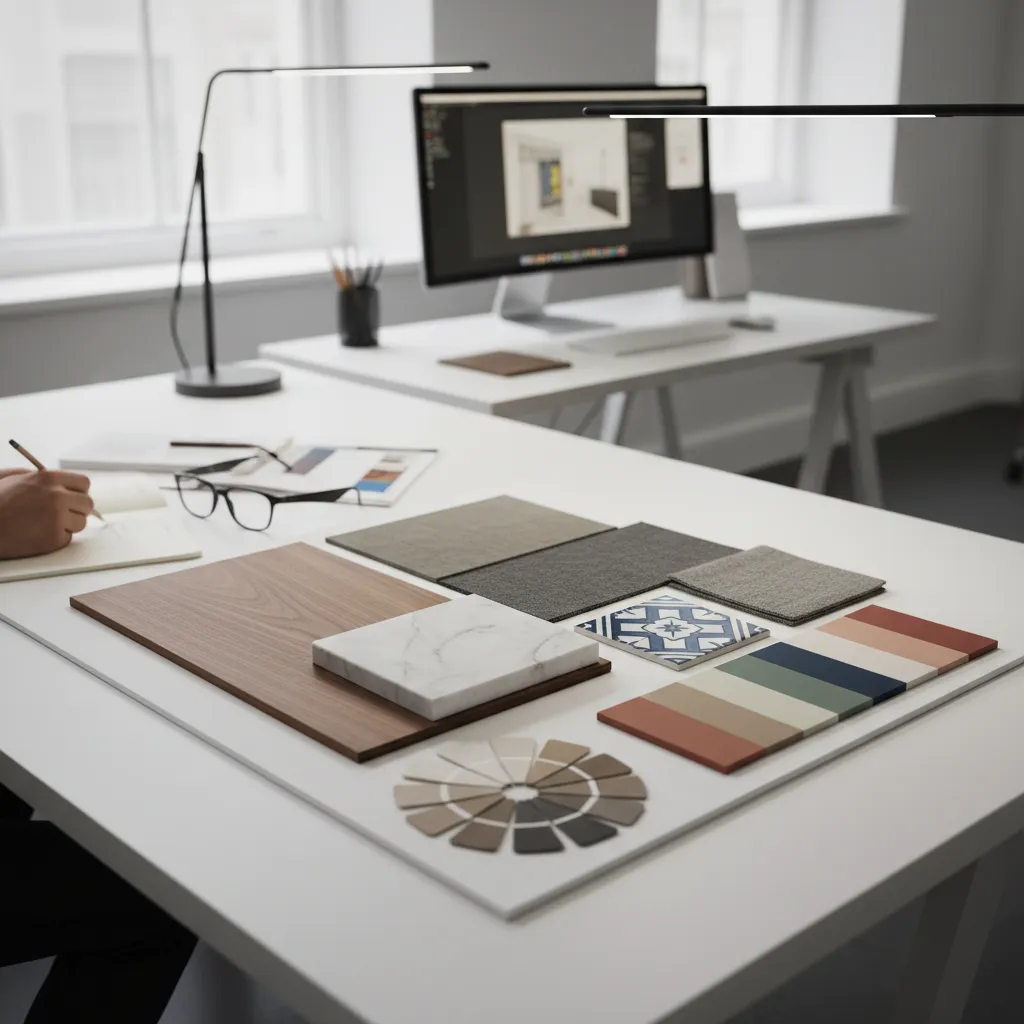 Selección profesional de materiales para un proyecto de interiorismo