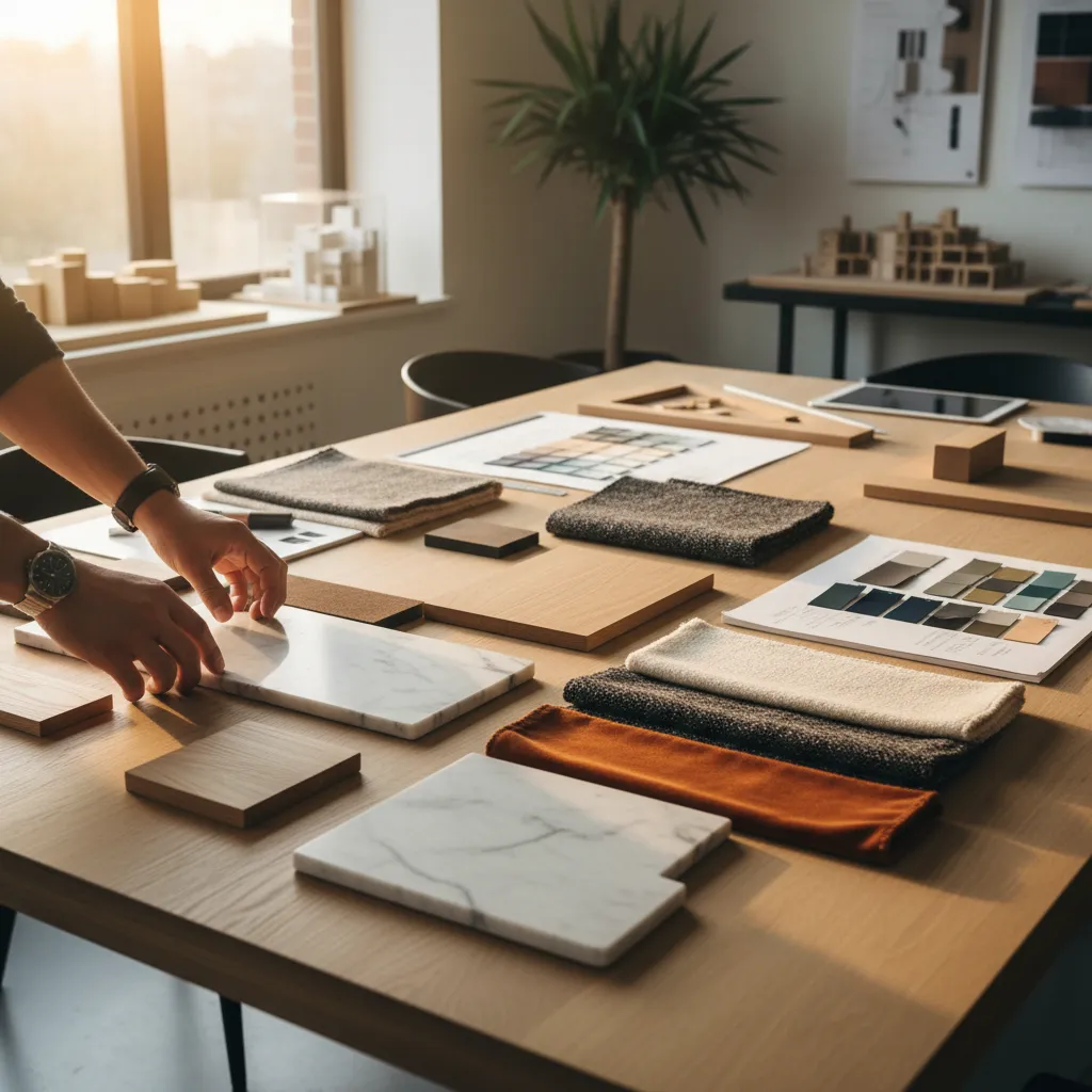 Selección de materiales y telas para un proyecto de interiorismo