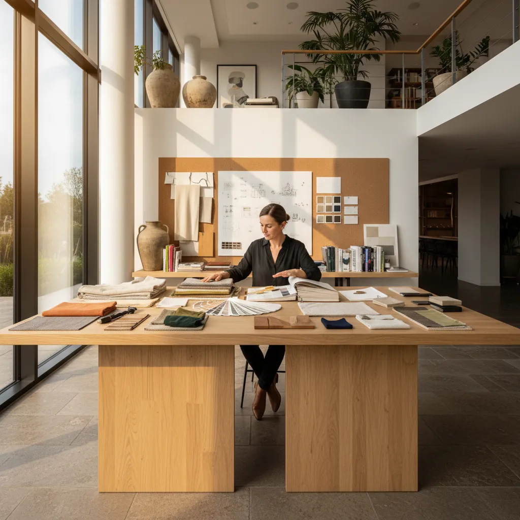 Selección de materiales y telas para un proyecto de decoración