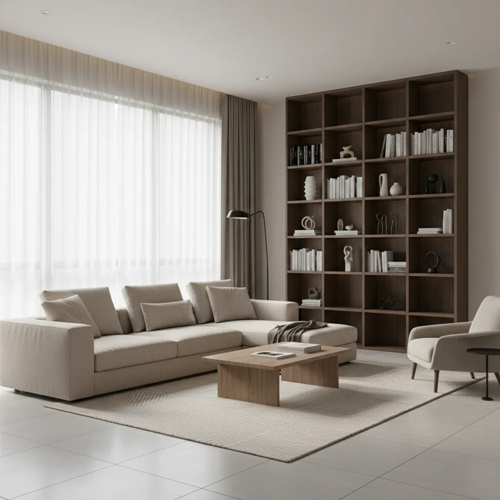 3D living room visualization created with interior design software