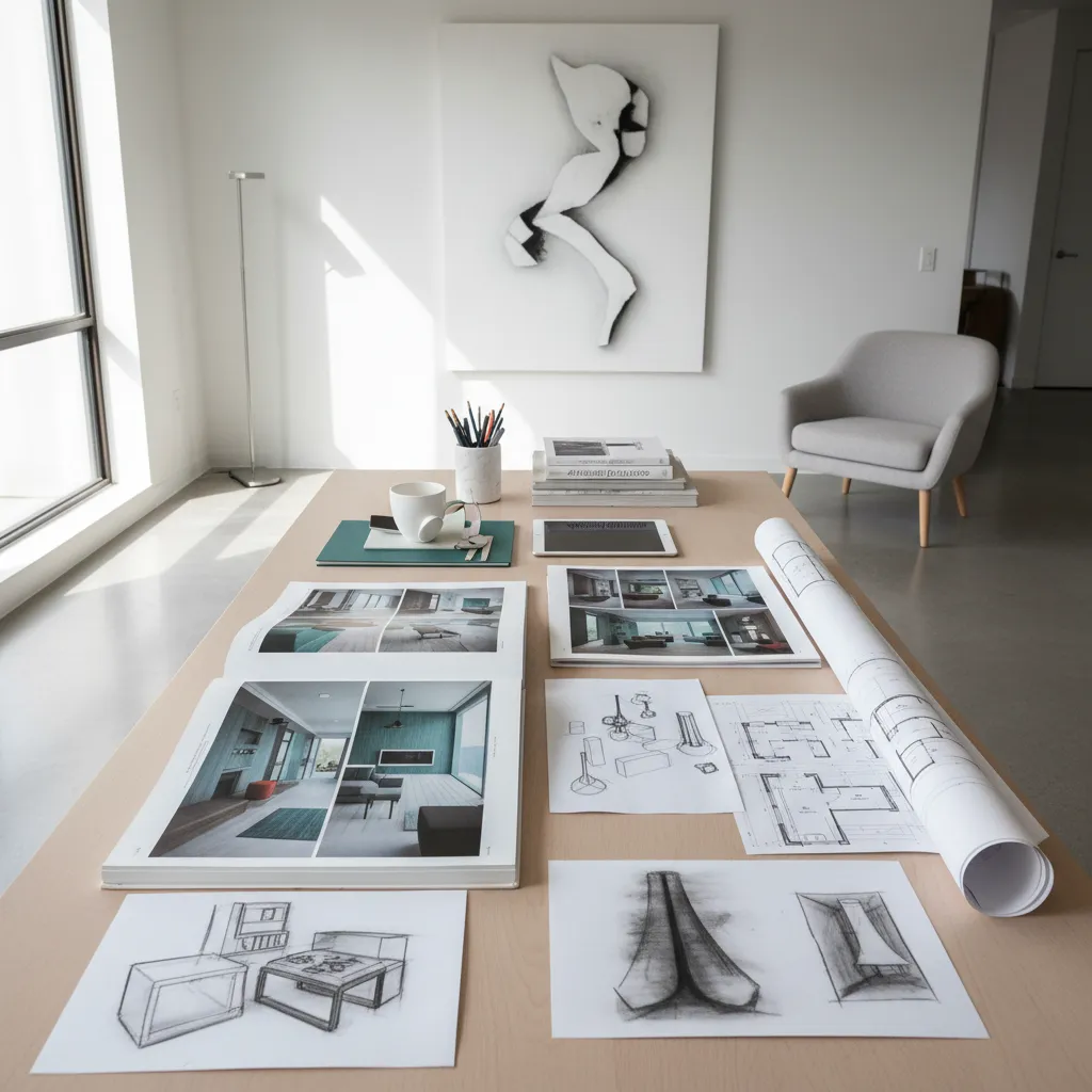 Portafolio de proyectos de diseño de interiores de un estudiante