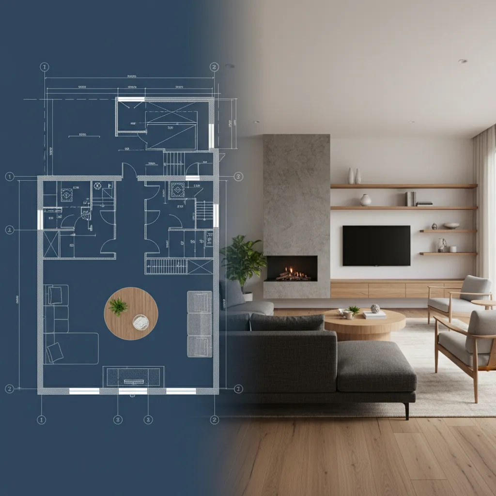 Diseño de interiores vs arquitectura: diferencias clave