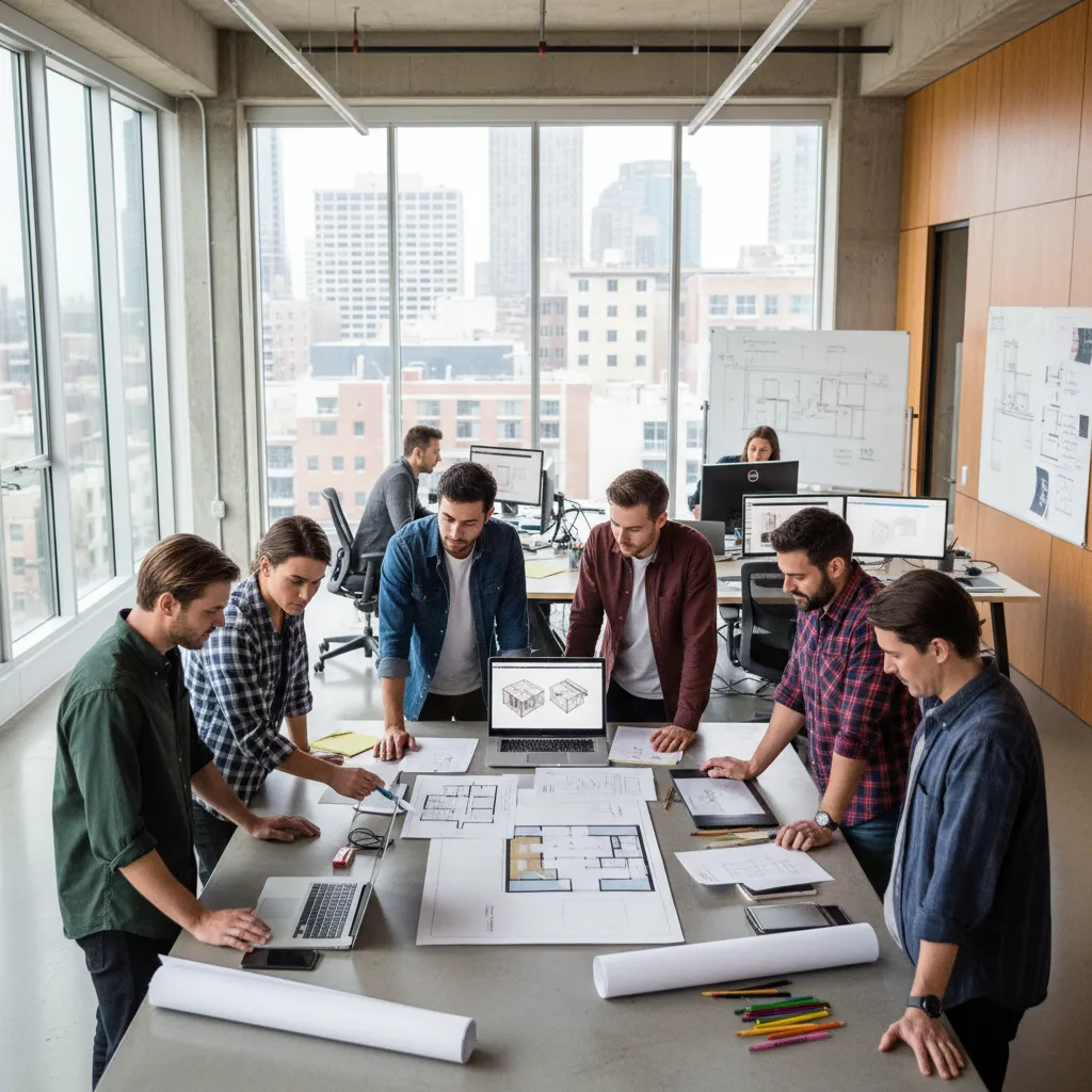 Estudio de diseño revisando curriculums y portafolios de diseñadores