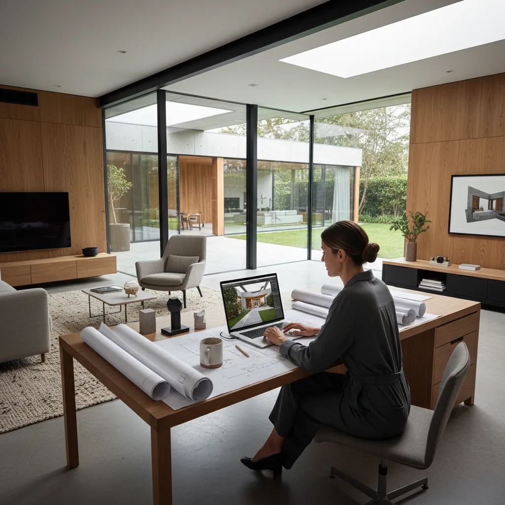 Aplicación de diseño de interiores y exteriores