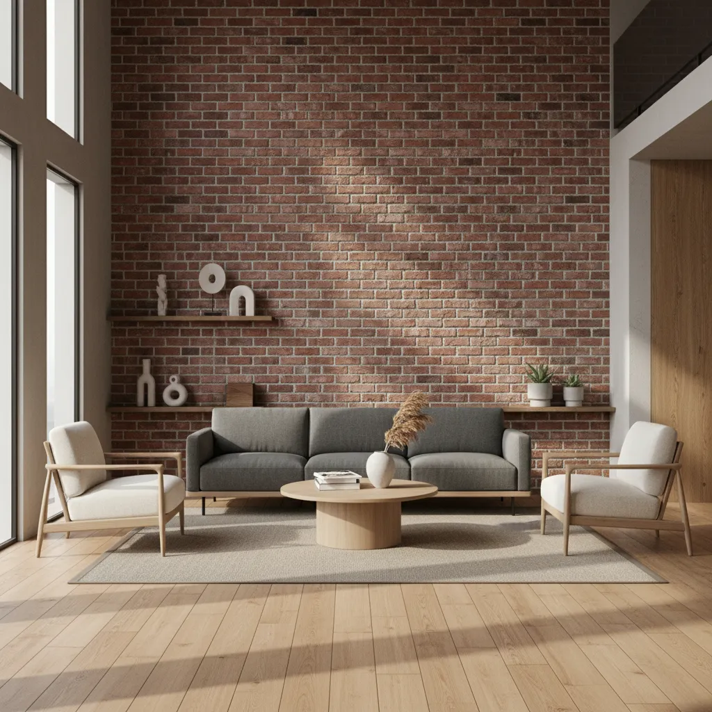 Diseño de casas con muros interiores de ladrillo visto