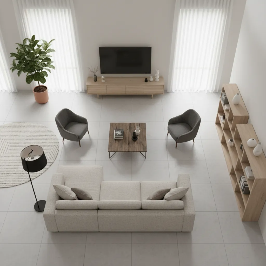 interior layout planning concept for modern living space