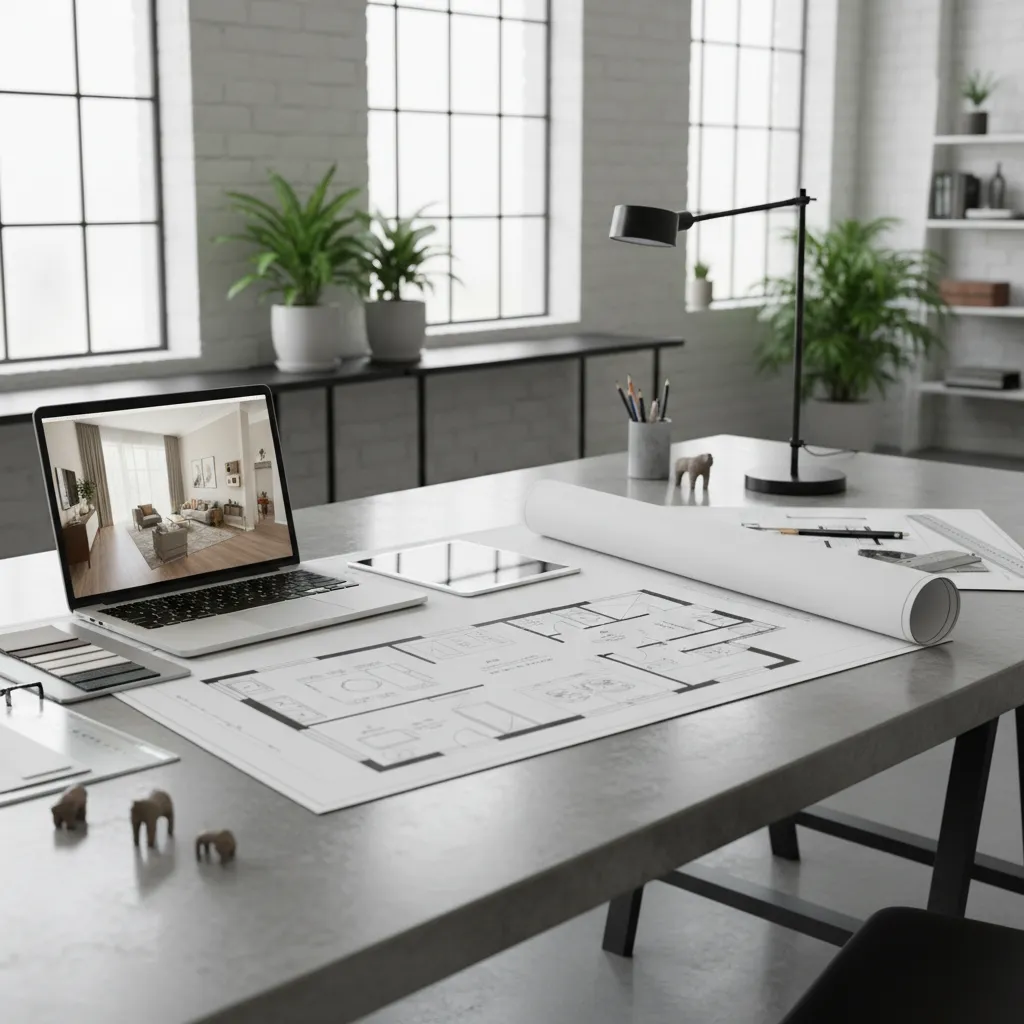 Proceso de planificación de distribución en un espacio interior