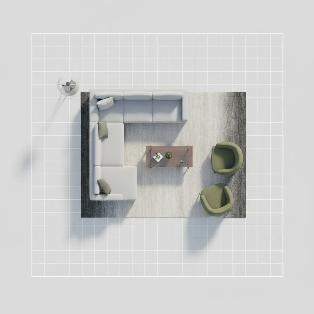 Planificación de distribución de muebles en un salón