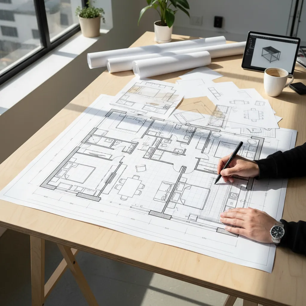 Proceso de planificación del diseño de un apartamento