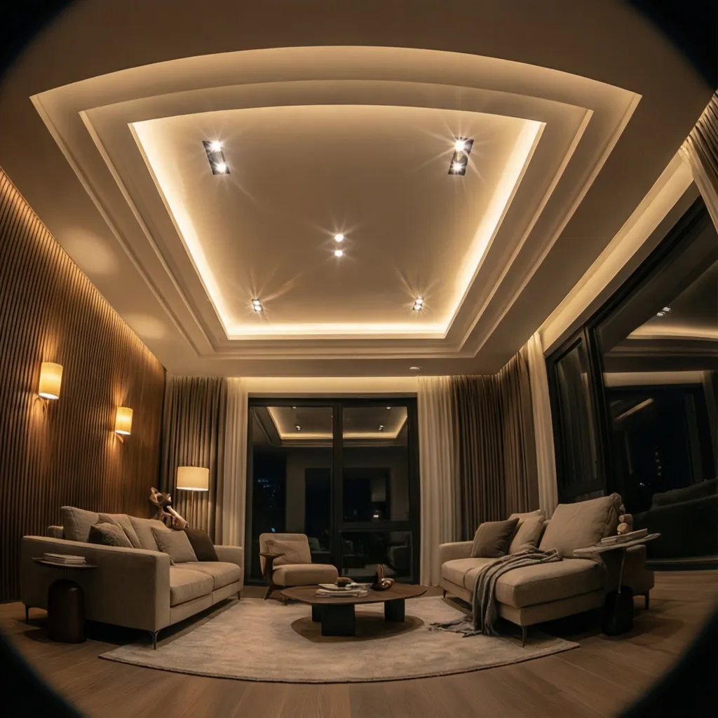 Diseño de iluminación interior en una vivienda contemporánea