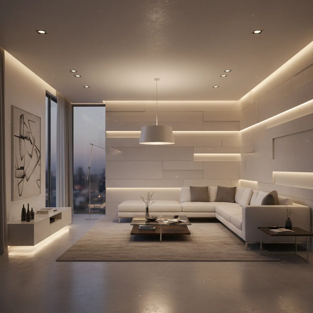 Estudio de iluminación en un proyecto de interiorismo