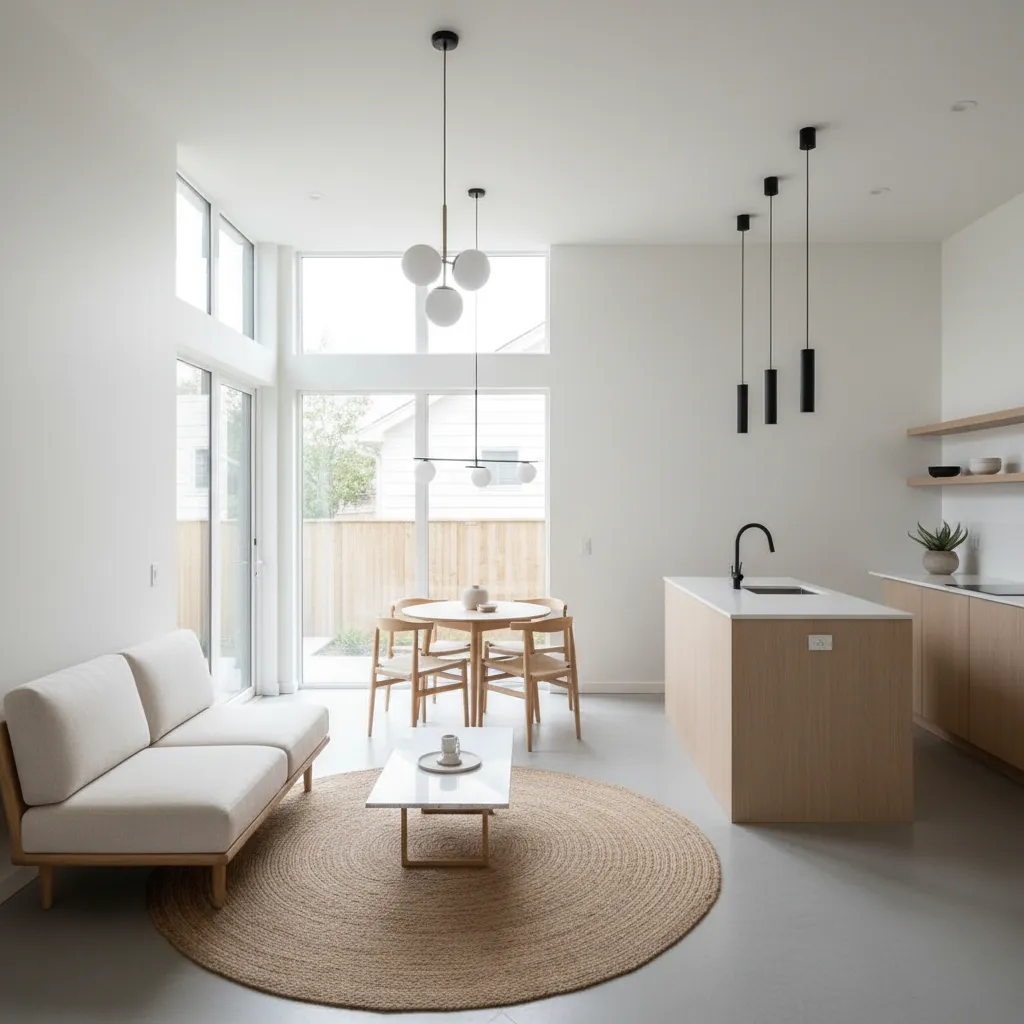 Interior rumah kecil dengan konsep ruang terbuka