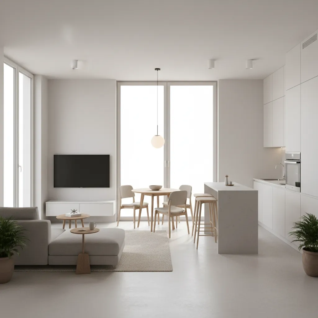 Interior rumah kecil dengan konsep open space