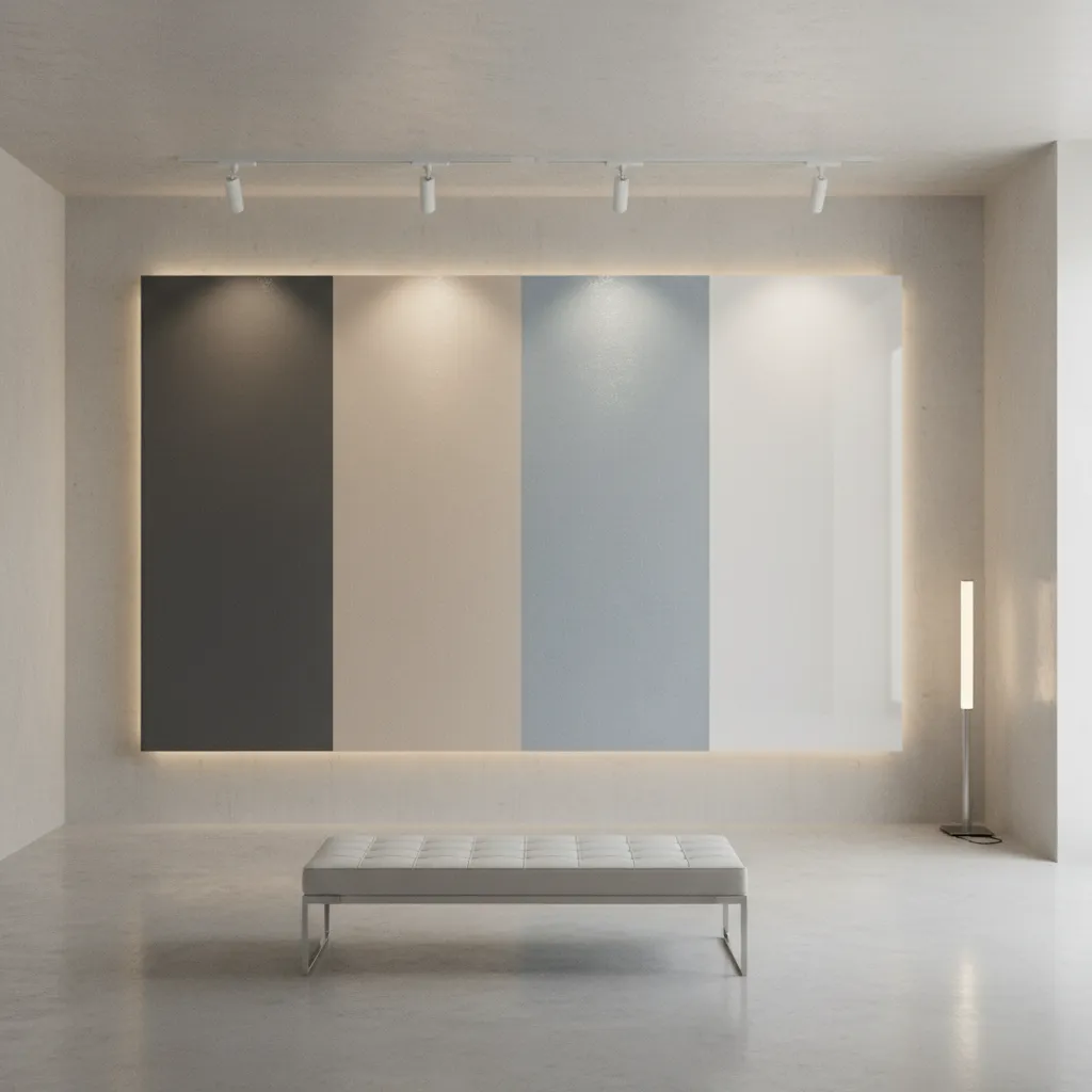 comparison of matte eggshell and satin wall paint finishes