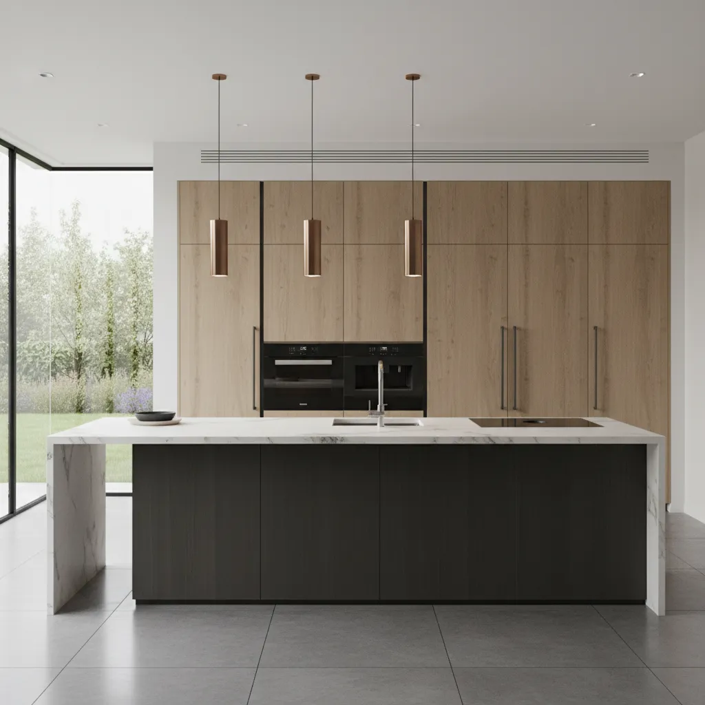 3D interior rendering showing kitchen layout evaluation before renovation