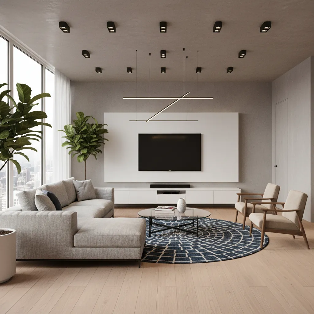 interior render used for evaluating lighting and furniture layout decisions
