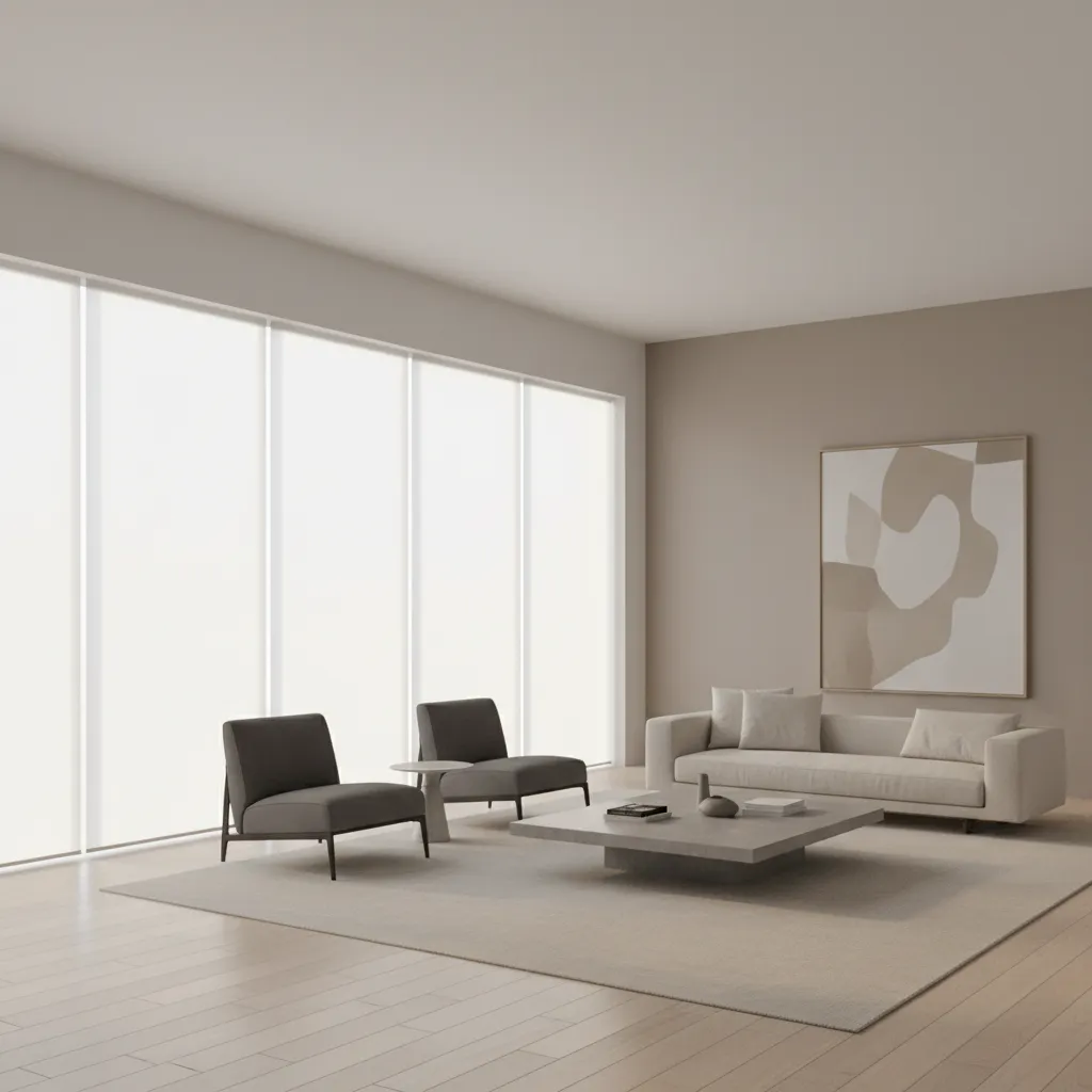3D visualization scene showing window lighting setup in interior rendering