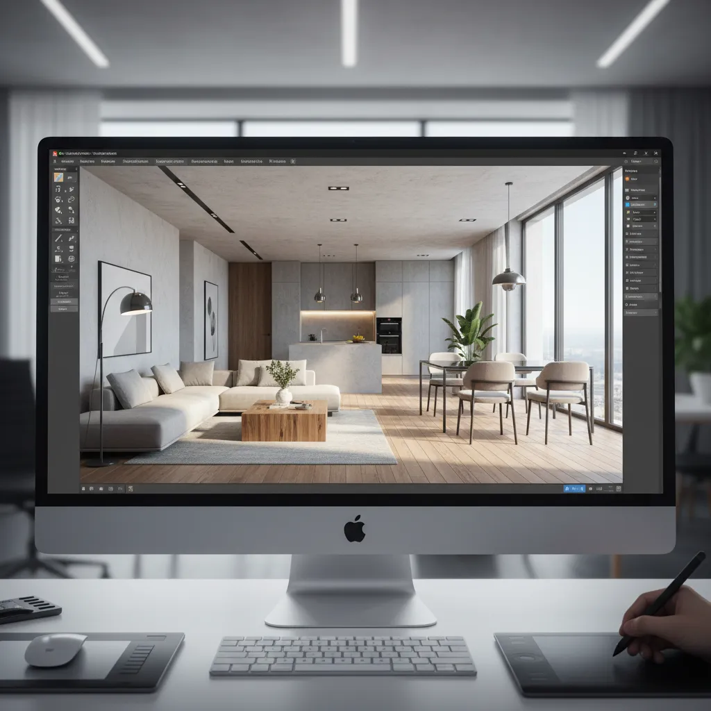 Modelo 3D de una vivienda usado para planificar una reforma