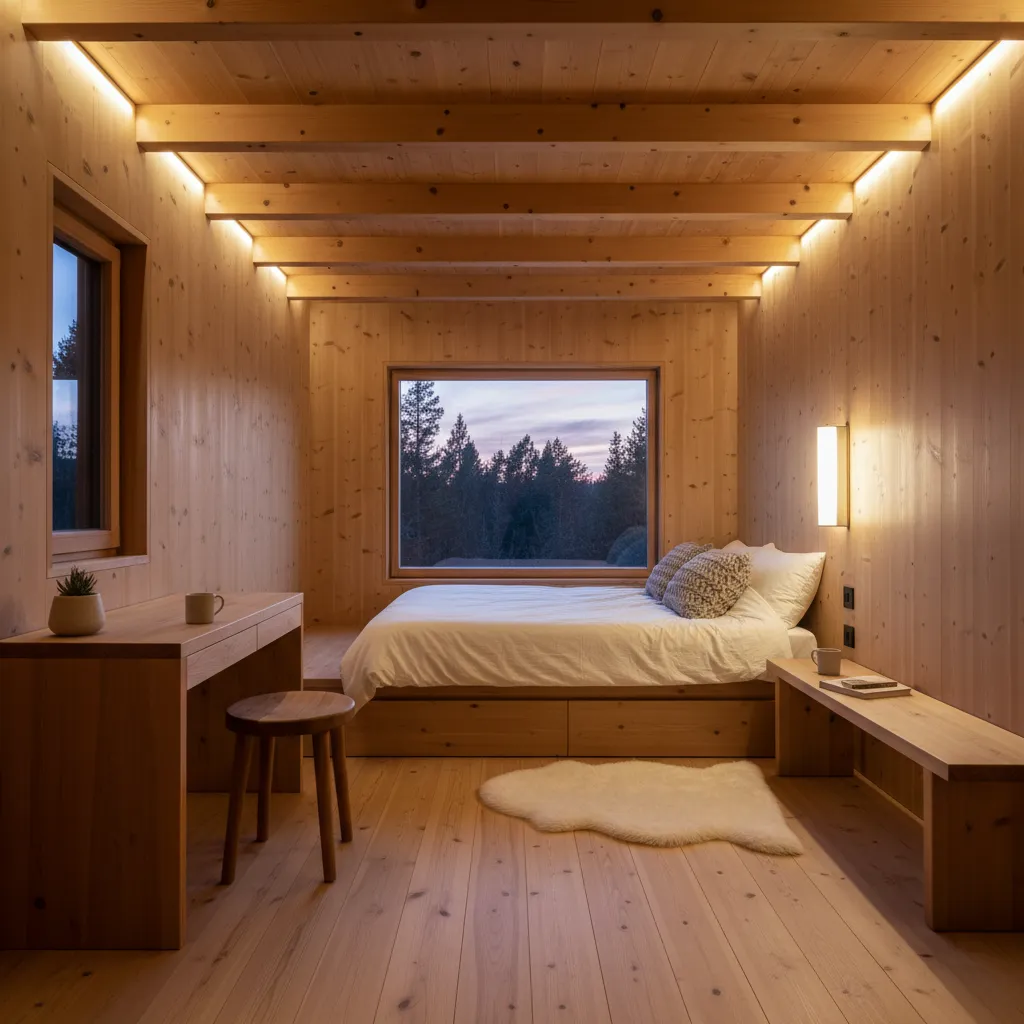 Interior rumah kayu minimalis ukuran kecil