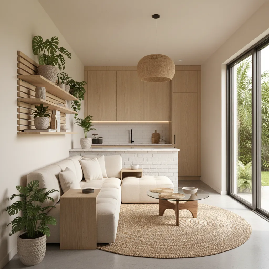 Interior rumah kecil minimalis dengan furnitur hemat ruang