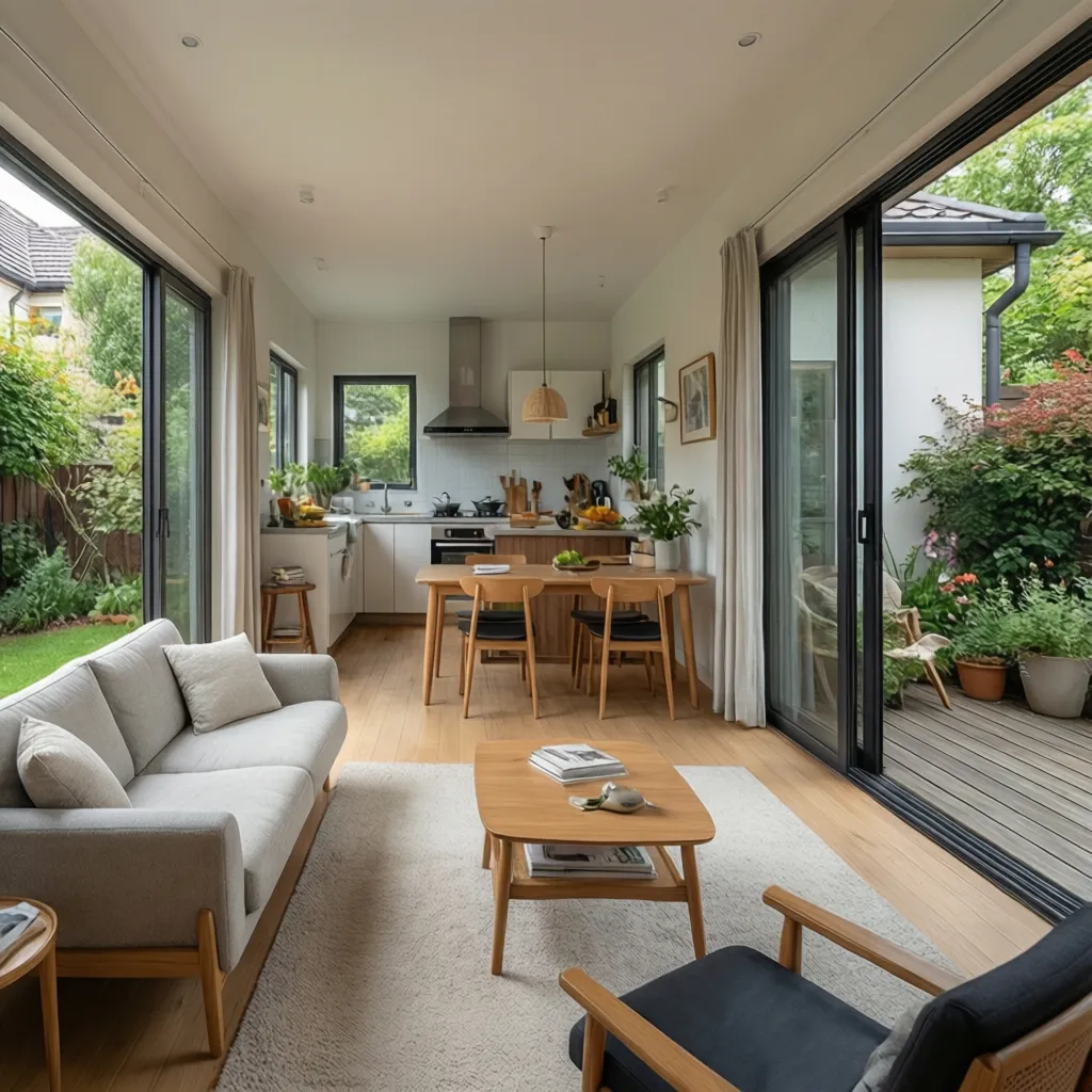 Interior rumah kecil dengan konsep ruang terbuka